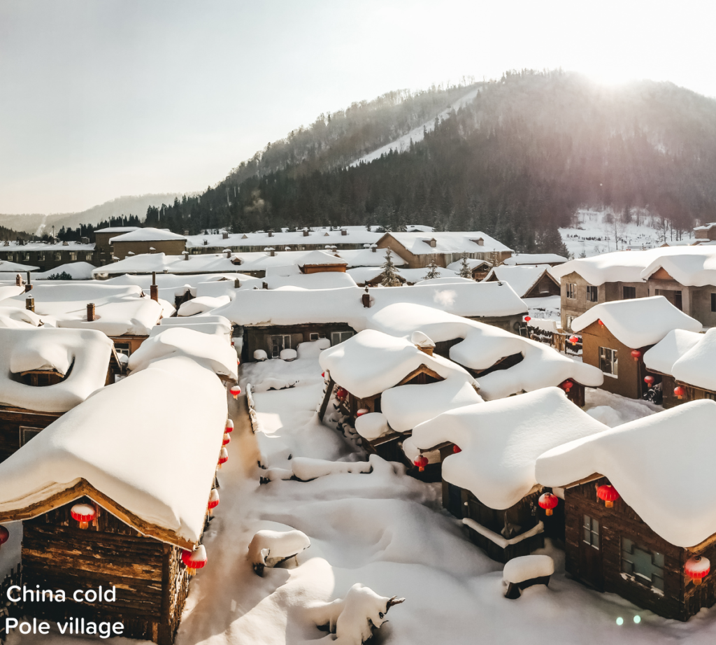 China cold  Pole village